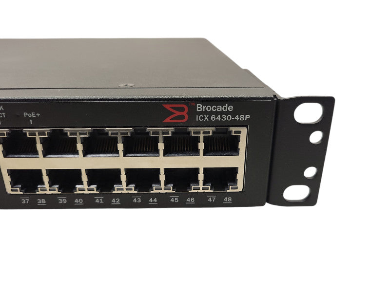Brocade ICX 6430-48P ICX6430-48P 48x1GbE RJ45 PoE + 4x 1GbE SFP Port Switch $