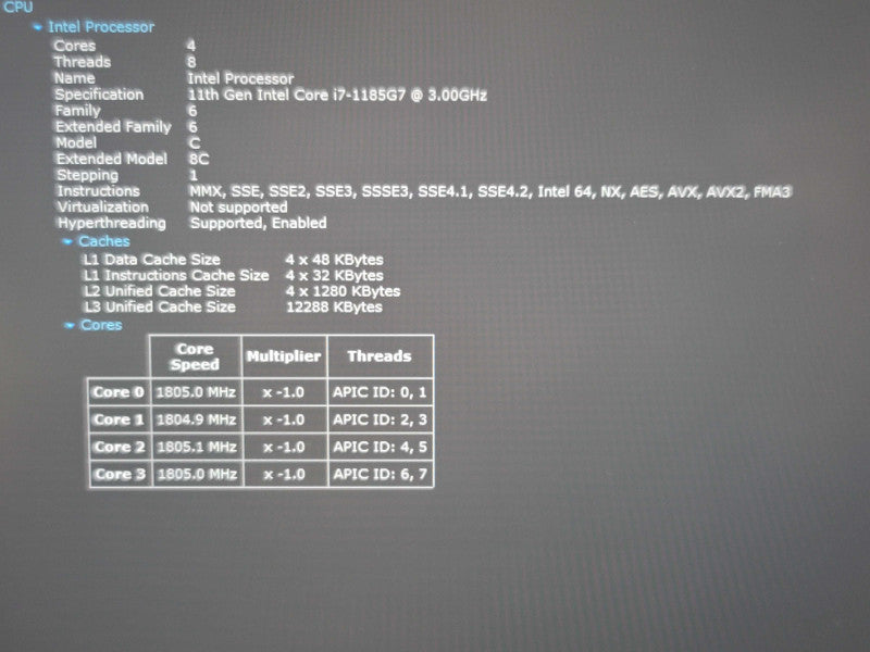 Dell Latitude 9520 i7-1185G7 16GB RAM 256GB SSD No adapter  β Lap200