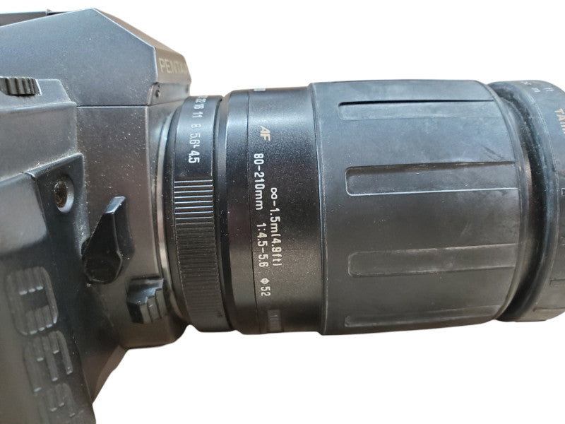 Pentax P30T 3.5mm Film Camera w/ Tamron 80-210 Lens *READ*