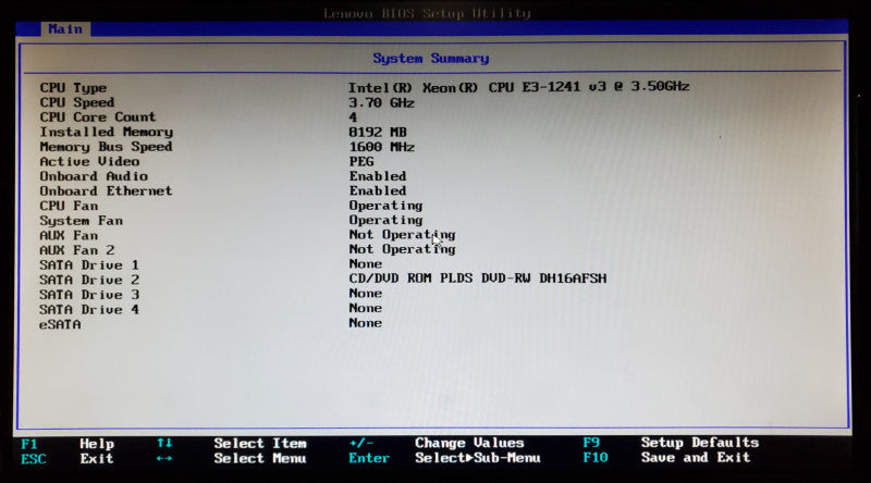 Lenovo ThinkStation P300 Xeon E3-1241 v3 8GB RAM No K620 - No HDD