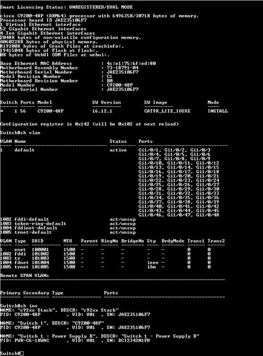Cisco Catalyst 9200 48 PoE+ C9200-48P-E V01 Managed Layer 3 Switch $
