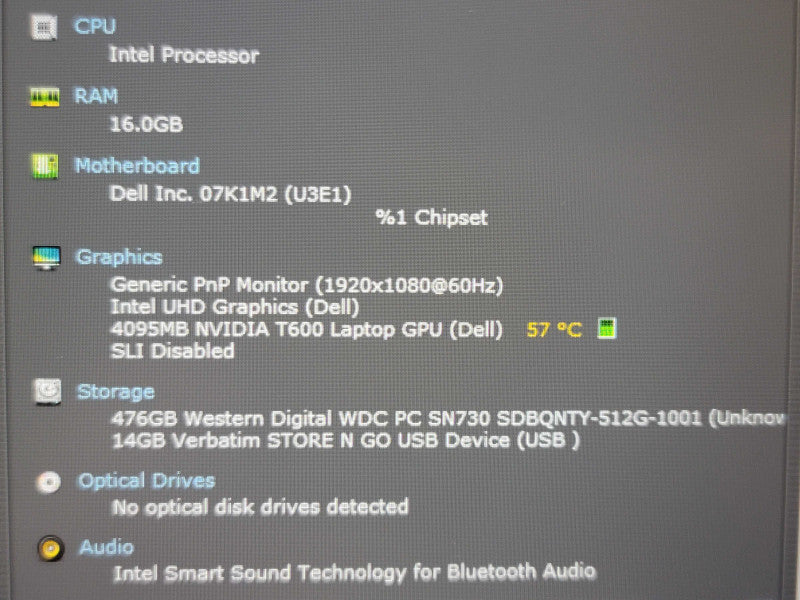 Dell Precision 3571 i7 12800H 32GB DDR5 T600 512GB SSD READ β Lap200