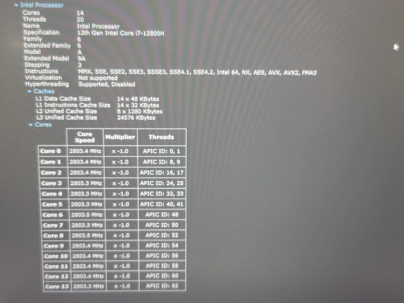 Dell Precision 3571 i7 12800H 32GB DDR5 T600 512GB SSD READ β Lap200