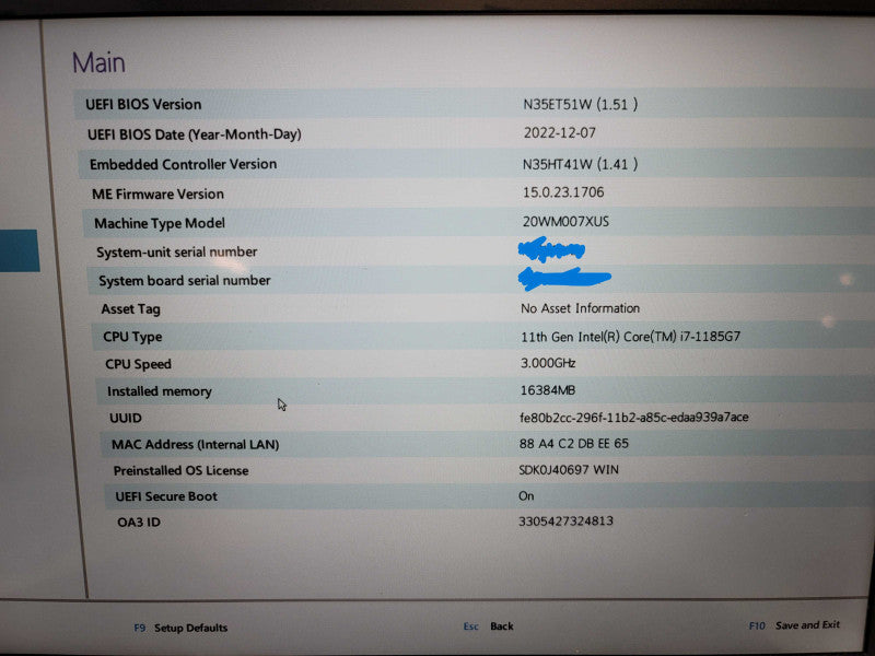 Lenovo ThinkPad T14s i7-1185G7 16GB RAM NO SSD FOR PARTS/REPAIR  β BudLap