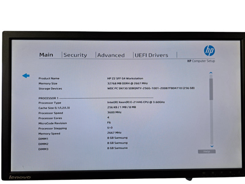 HP Z2 SFF G4 Workstation | Xeon E-2144G @3.60GHz, 32GB DDR4, 256GB NVMe