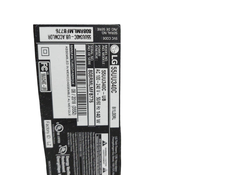LG 55" HD TV Model: 55UU340C =