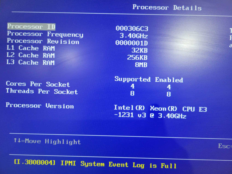 IBM System X 3250 M5 1U 8x 2.5", Xeon E3-1231 v3 3.40GHz, 16GB RAM,  !
