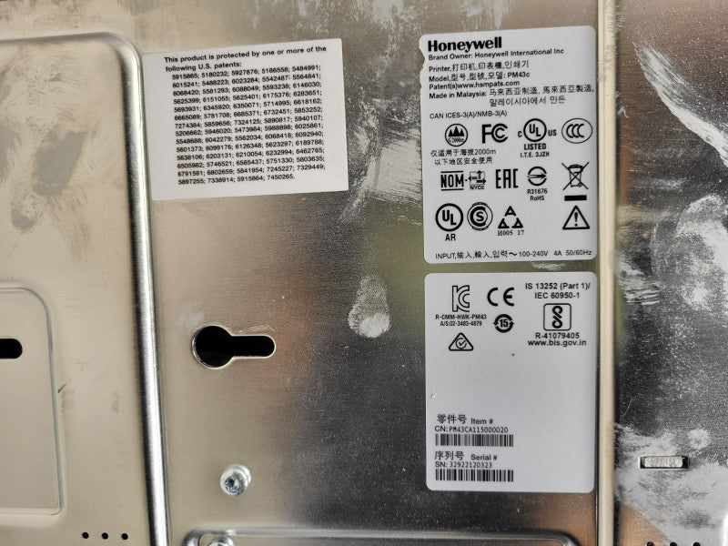 Honeywell Intermec PM43C Thermal Label Industrial Printer PM43CA115000020 $
