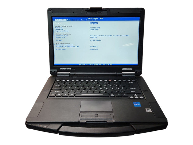 Panasonic Toughbook FZ-55 Touch i5-1145G7 16GB RAM 512GB NVMe, 170Hrs  Lap200