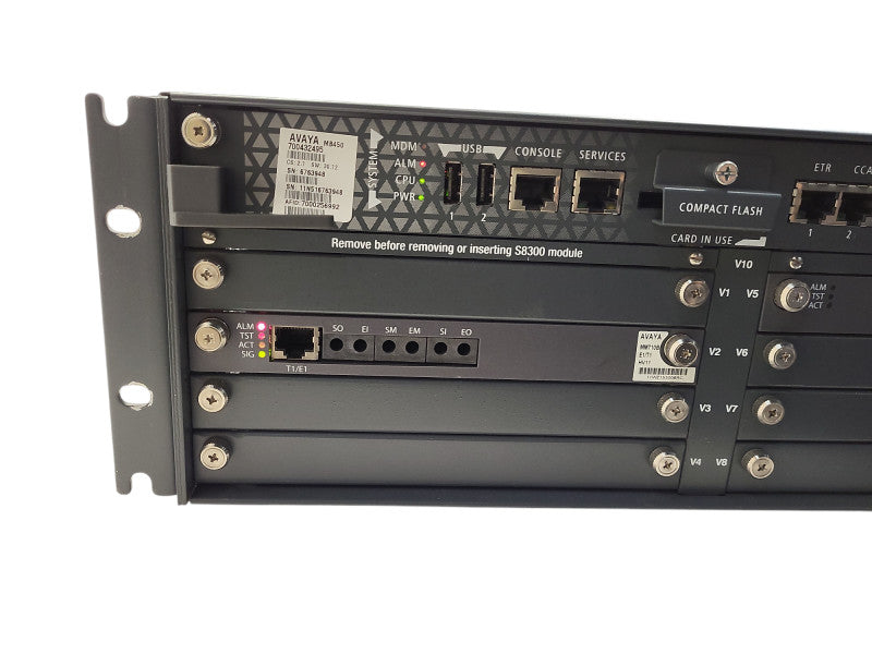 Avaya G450 Chassis w/ 1x MM710B & 1x MM716 Modules | 2x PSUs READ $