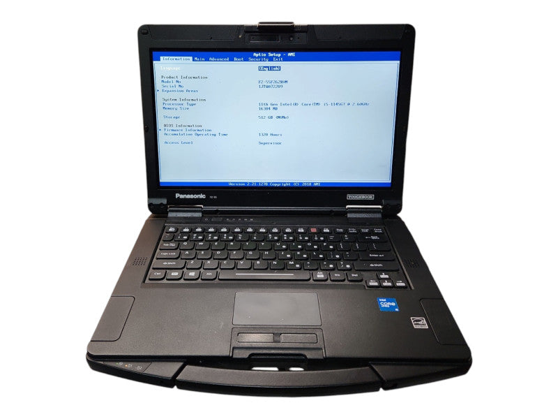 Panasonic Toughbook FZ-55 Touch i5-1145G7 16GB RAM 512GB, 1320Hrs Q Lap200