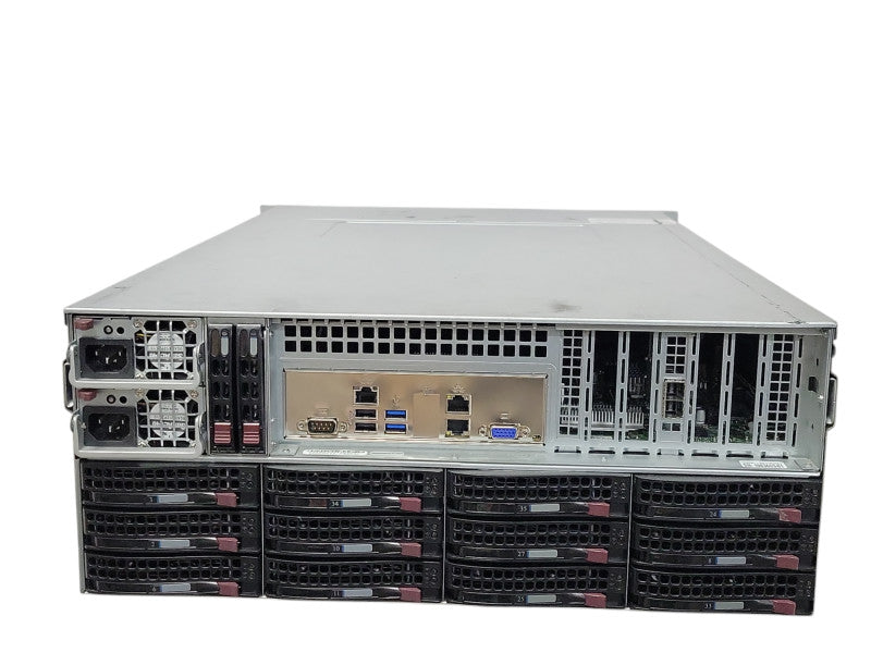 Supermicro 847-12 4U X11SPH-nCTF, 1x Xeon Silver 4114 64GB DDR4, 40TB HDDs _