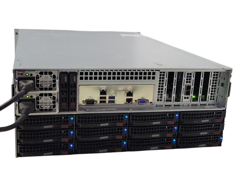 Supermicro 847-12 4U X11SPH-nCTF, 1x Xeon Silver 4114 64GB DDR4, 40TB HDDs _