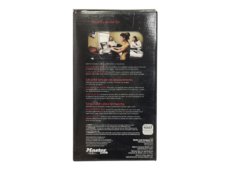 Master Lock SafeSpace 5900D Portable Personal Security Safe Brand new Q$