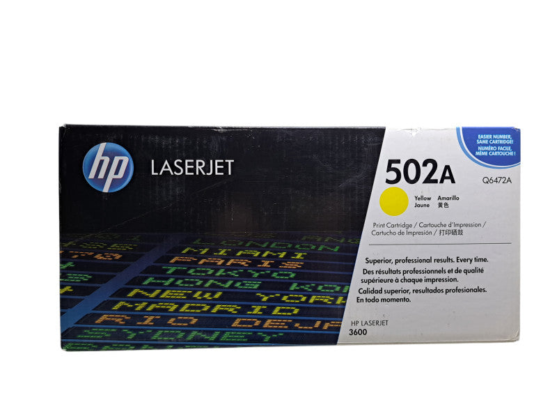 HP 502A (Q6472A) Yellow Original LaserJet Toner Cartridge