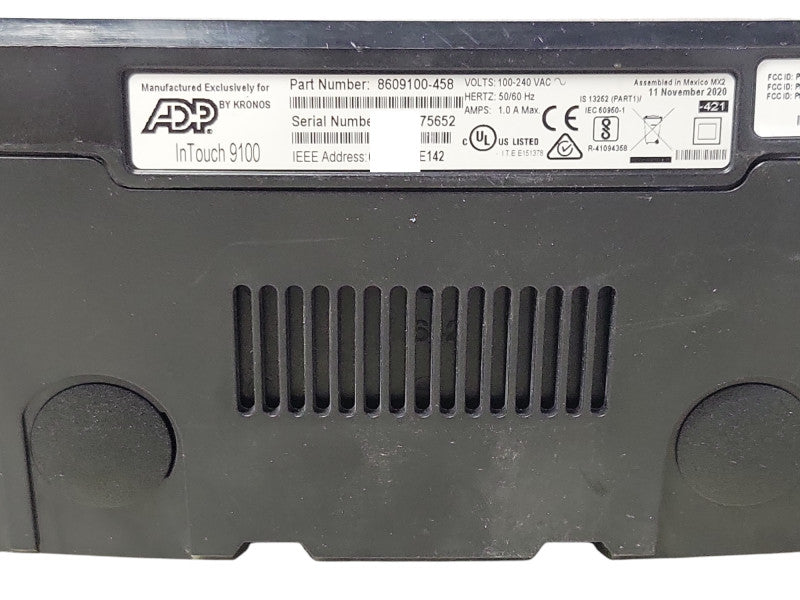 ADP Kronos 9100 8609100-458 InTouch Time Clock, READ _
