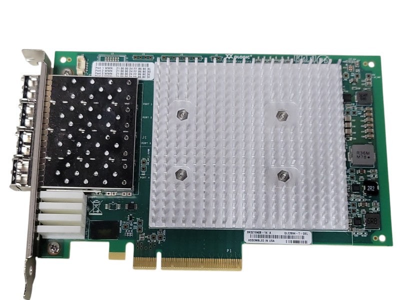 DELL QLogic 16Gb 4-Port FC HBA Card QLE2694-T-DEL 0W1MVN, FH Bracket _
