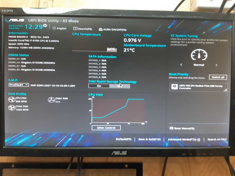 Custom PC Asus Prime B360M-A i7-9700 3.00 GHz 16GB DDR4 NO HDD