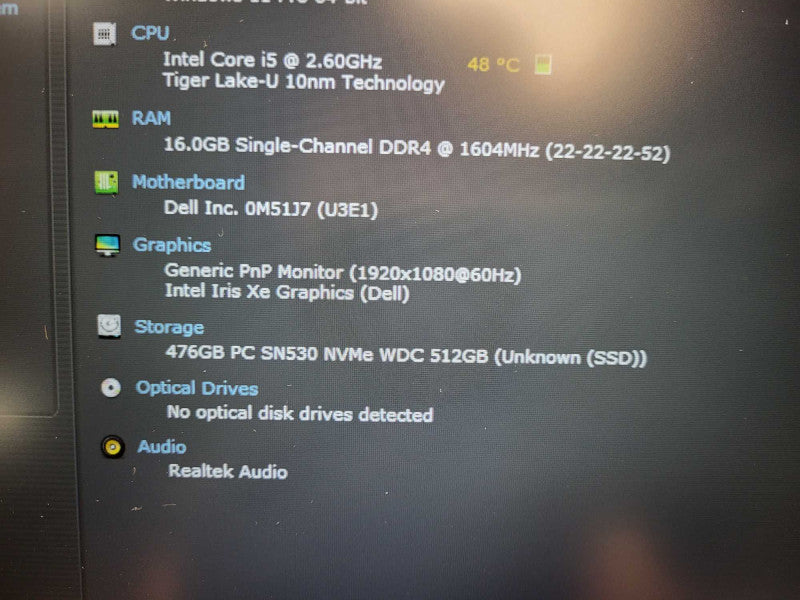 Dell Latitude 5420 | Core i5-1145G7 @2.60GHz, 16GB DDR4, 512GB NVMe $ Lap200
