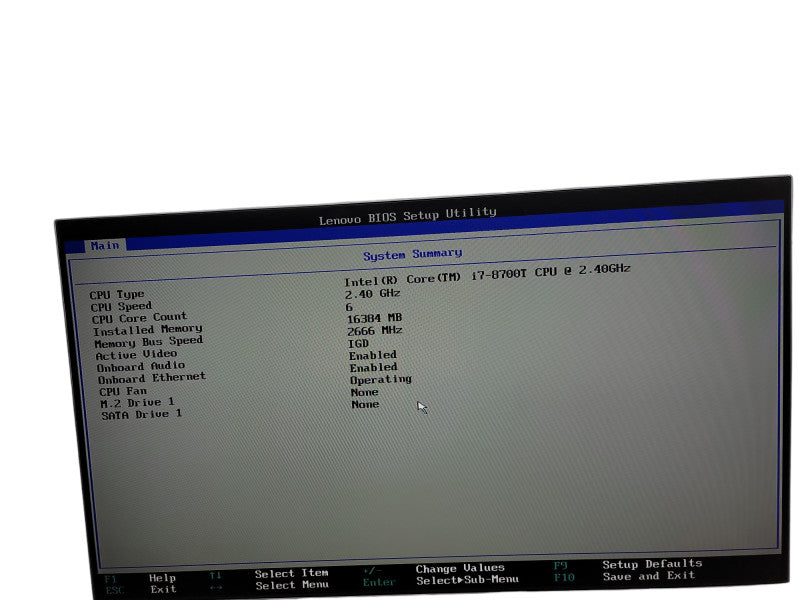 Lenovo M920Q Mini i7 - 8700T @ 2.40GHz 16GB DDR4 Ram  Qθ