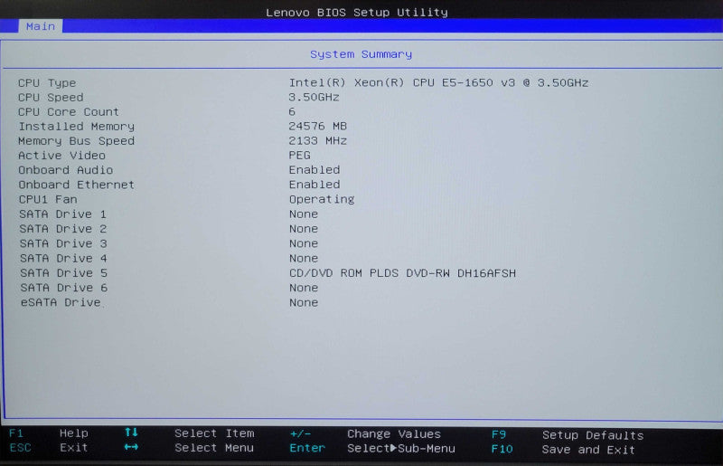 Lenovo ThinkStation P500 Intel Xeon E5-1650 v3 24GB RAM Quadro K2200, READ _