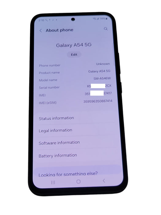 Samsung Galaxy A54 5G - 128GB - Black [SM-A546W]  _
