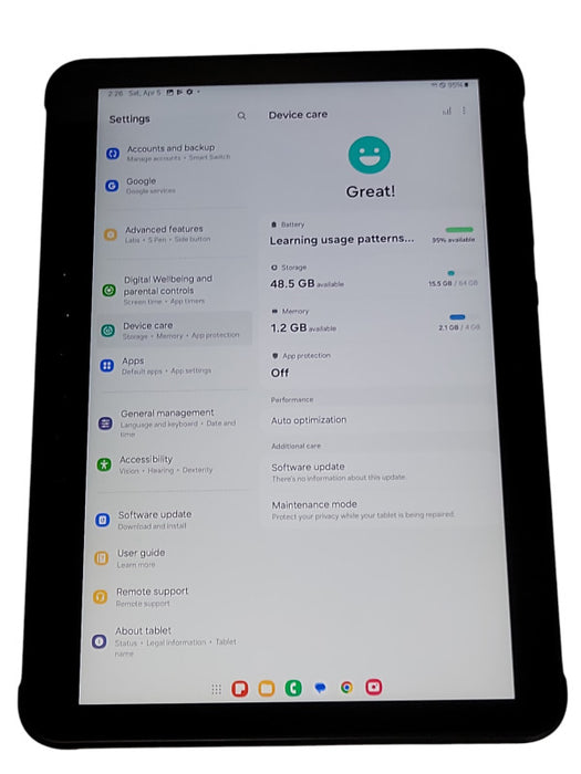 Samsung Galaxy Tab Active 4 Pro 5G 64GB Storage Dual SIM SM-T638U _