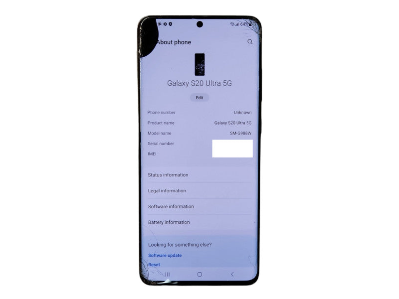 Galaxy S20 Ultra 5G - 128GB - Cosmic Gray - [SM-G988W], READ