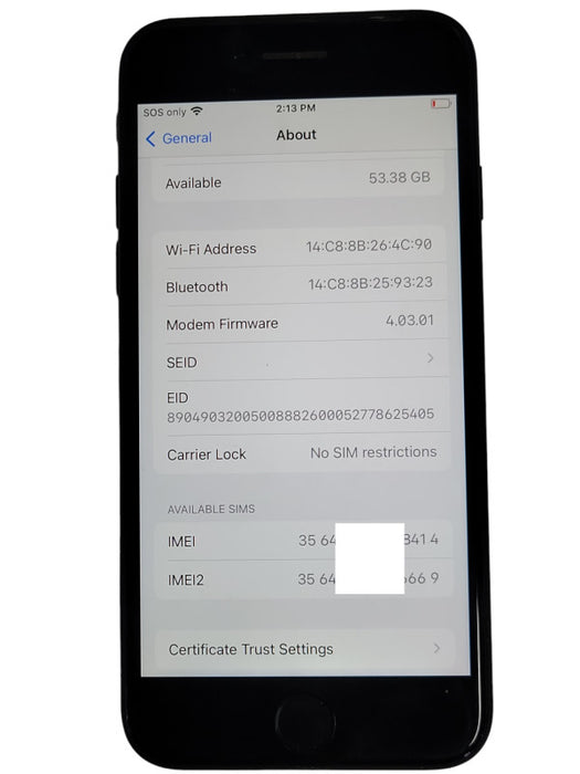 Apple iPhone SE - 64GB - Black _
