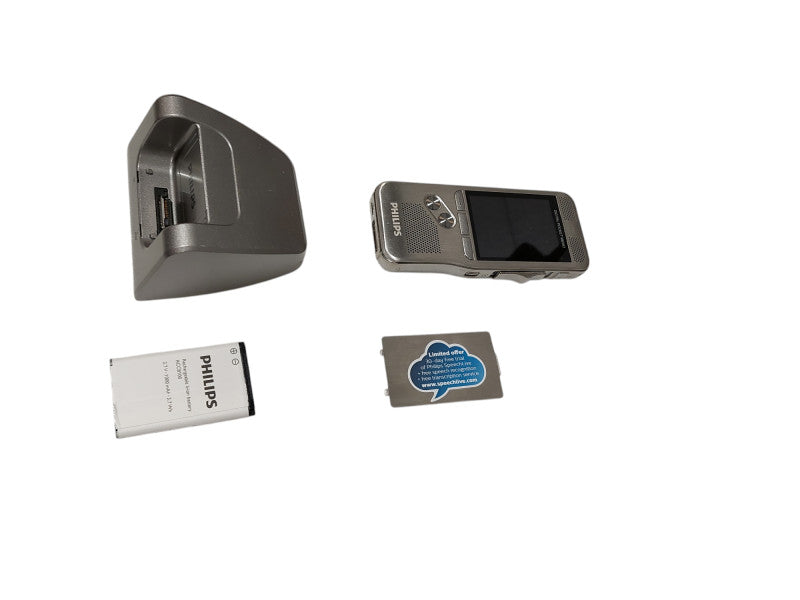 Phillips DSS 3D Mic Digital Pocket Memo with Dock , No Adaptor   =