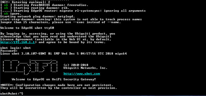 Ubiquiti Networks UniFi USG Security Gateway | Factory Reset