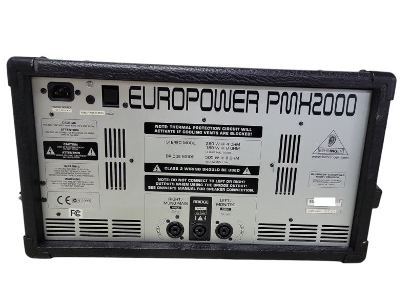 Behringer Euro Power PMX2000 Stereo Line Mixer, READ _