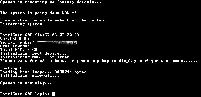 Fortinet Fortigate-60E FG-60E, Network Security Firewall, Factory Reset  !