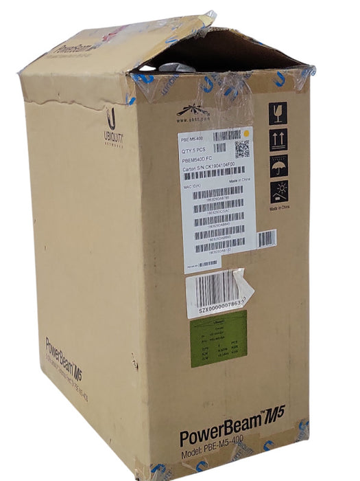 5 Pieces Open Box Ubiquiti PBE-M5-400 Powerbeam M5 5ghz 25dbi  _