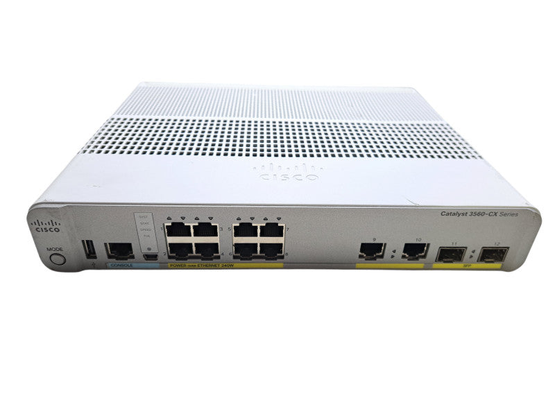 Cisco WS-C3560CX-8PC-S V03 | 8-Port Gigabit PoE+ 240W Silent Switch 2x SFP