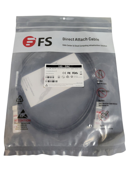 FS Direct Attach Cable 3M (10ft) 10G SFP+ Passive Direct Attach Twinax !