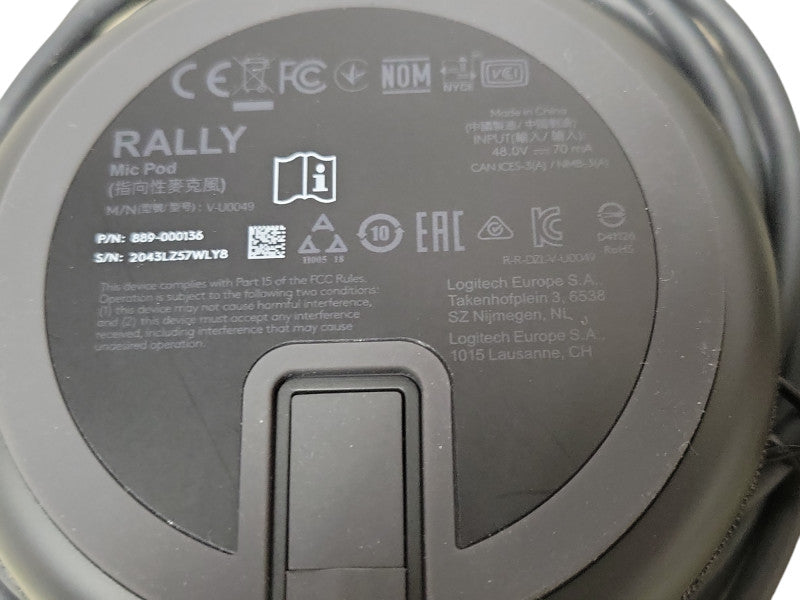 NEW Logitech V-U0049 Rally Mic Pod Microphone _