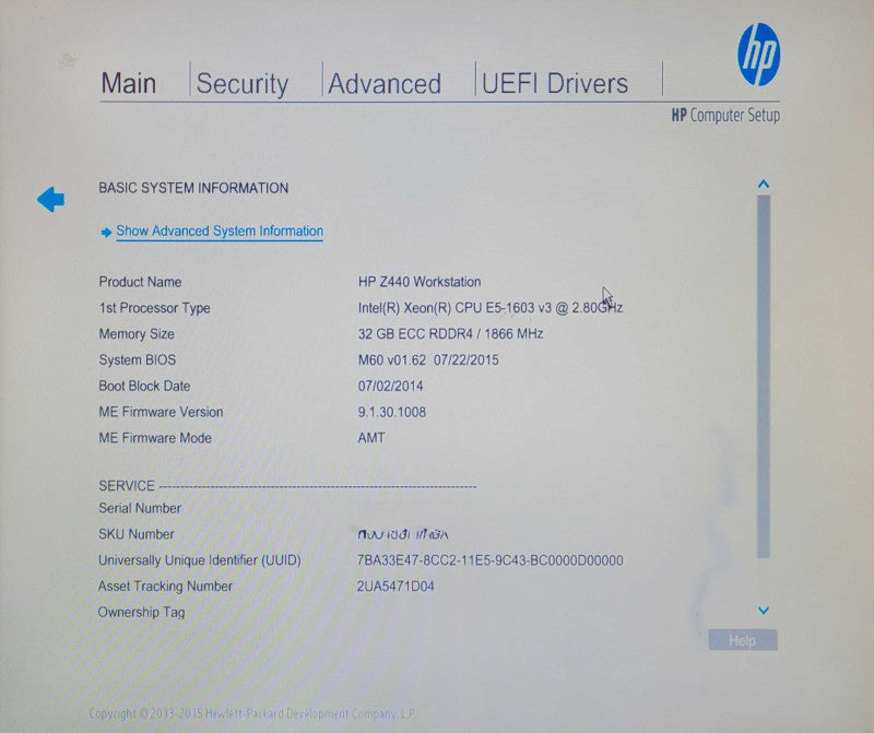 HP Z440 Xeon E5-1603 v3 32GB DDR4 with Quadro K4200 GPU