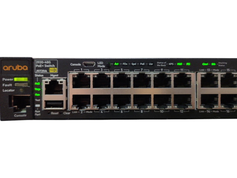 HP J9729A HP Aruba 2920-48G-POE+ Switch w/ J9733A Module 1x PSU