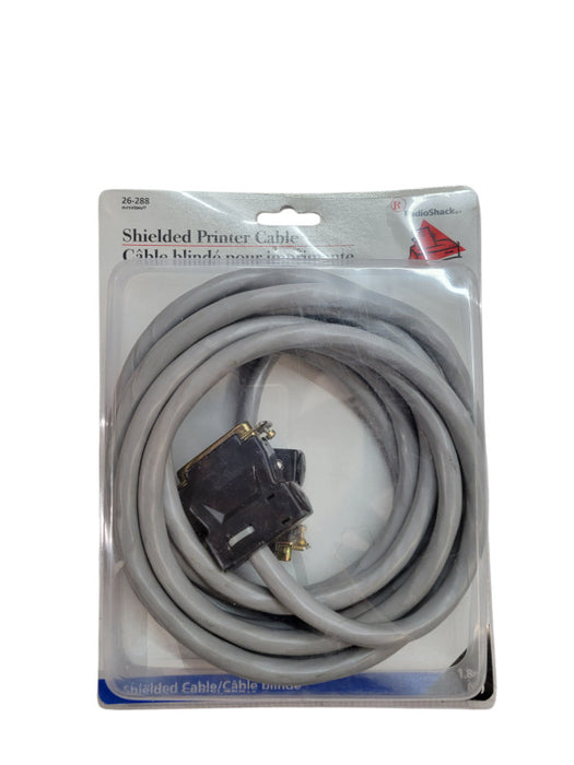 Radio Shack Shielded Printer Cable 6' - DB25 %