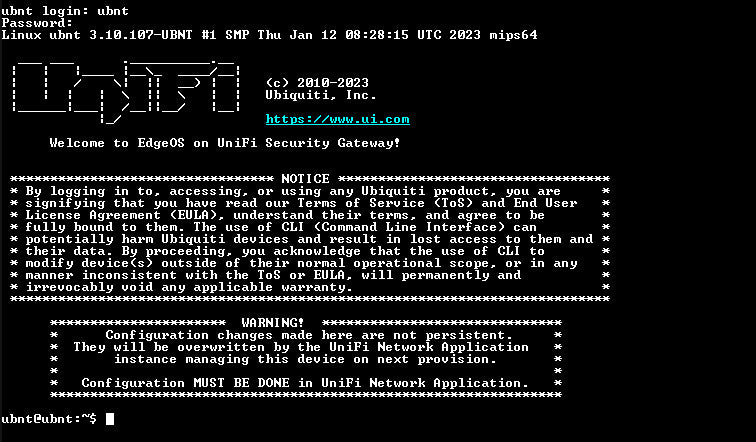 Ubiquiti Networks UniFi USG Security Gateway. Factory Reset
