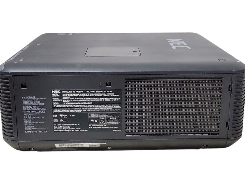 NEC NP-PX700W DLP WXGA PROJECTOR with NP10ZL zoom Lens, READ _