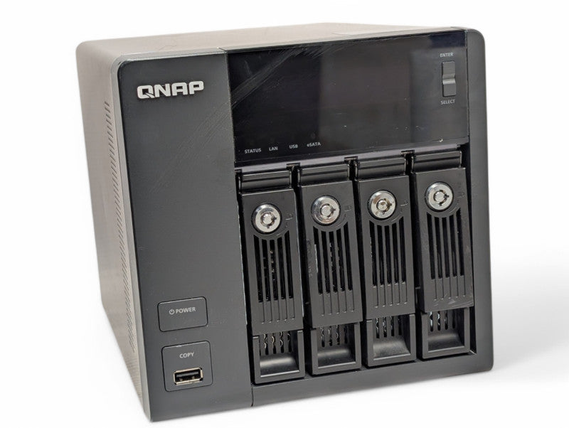 QNAP TS-469 Pro 4 Bay NAS with 2x 2TB HDDs installed  -