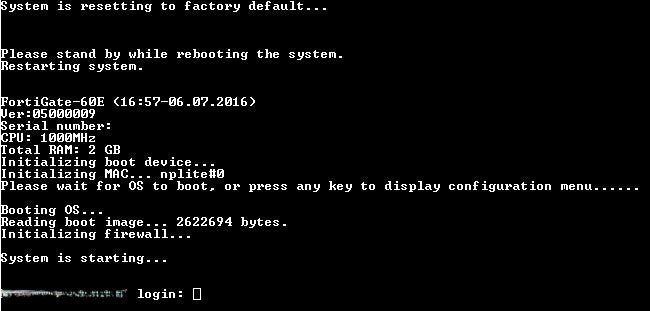 Fortinet Fortigate-60E FG-60E, Network Security Firewall, Factory Reset  !