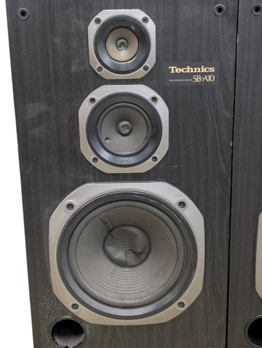 Pair of 2 Technics 3 Way Speakers Model SB-A10 READ for repair  -