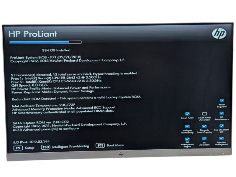 HP ProLiant DL360p Gen8 Fully Loaded 2x Intel Xeon E5-2643 v2 384GB RAM  -