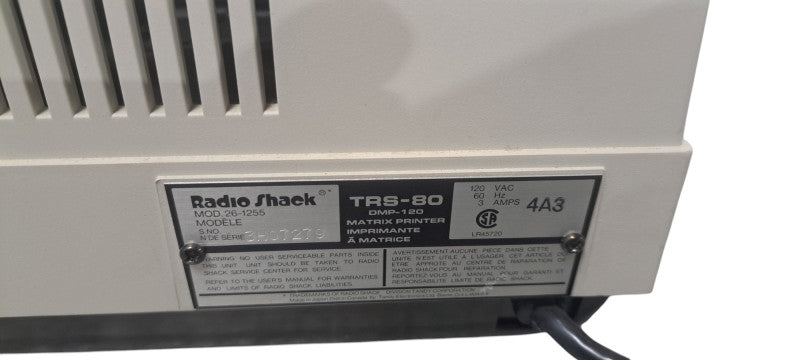 Vintage Retro Radio Shack TRS-80 DMP-120 Dot Matrix Printer