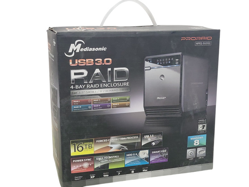 Media Sonic probox 4-Bay External Enclosure with 4x 2TB HDDs, READ _