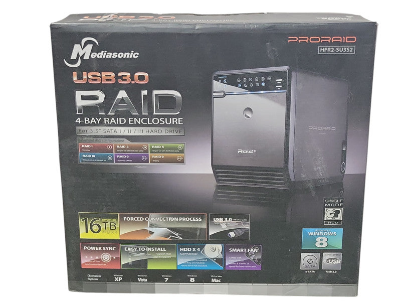 Media Sonic probox 4-Bay External Enclosure with 4x 2TB HDDs, READ _