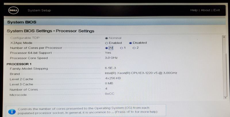Dell PowerEdge R230 1x Xeon E3-1220 v5 8GB DDR4 H330 - No HDD